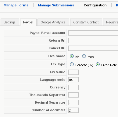 Joomla! Paypal - Configuring the Joomla! Plugin