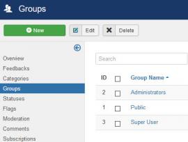 Groups listing
