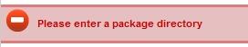 Please enter a package directory