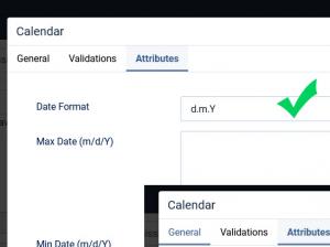 Setting the correct date format