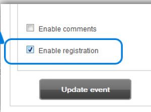 Step1 - RSEvents!Pro - enable registration