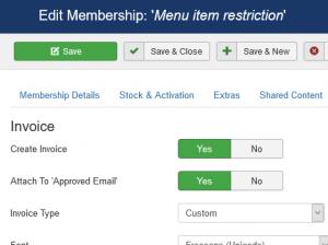 Membership invoice
