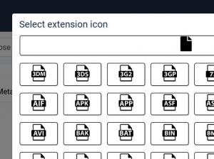 File extensions icon