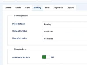 Booking Tab