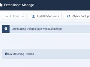 Uninstall the package