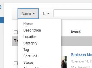 Setup event filters