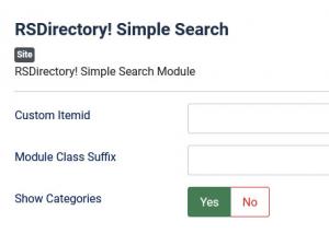 Simple search module configuration