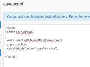 The Javascript code