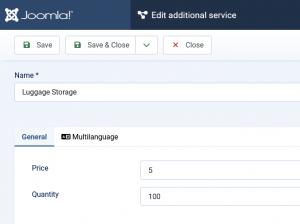 Add / Edit an Additional Service - General tab