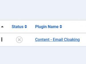 Disable the ontent - Email Cloaking plugin