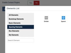 Spacing Elements