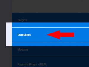 Click on the Languages tab to open the available language packs