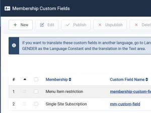 Membership Custom Fields