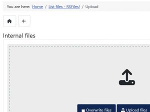 Frontend file upload section