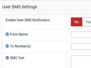 User SMS