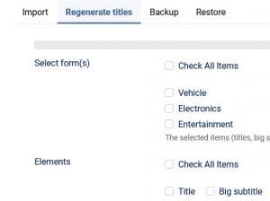 Tools > Regenerate Titles tab
