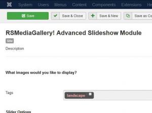RSMediaGallery! Advanced Slideshow Module Configuration