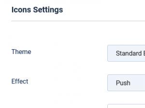 Icons settings