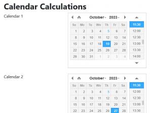 Frontend example calculating the days difference.