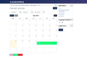 Bookings calendar