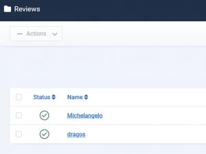 List of available reviews