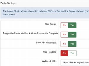 Configuring the integration plugin from RSForm!Pro