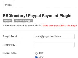 Pay Pal plugin configuration