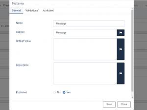 Add the message field