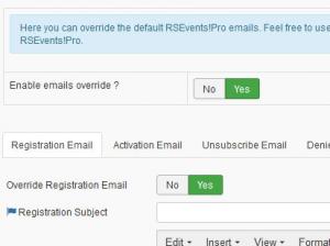 Override RSEvents!Pro Emails
