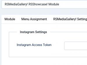 RSShowcase! Instagram settings