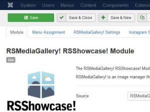 RSMediaGallery! RSShowcase! Module Configuration