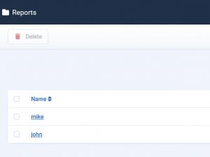 List of available Reports