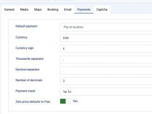 Payments Tab