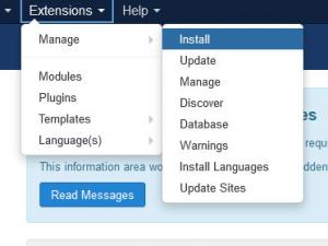 Joomla! extension manager