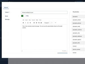 Configure the email
