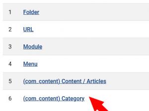 Select the shared content type
