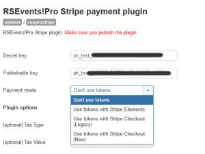 Stripe plugin for RSEvents!Pro configuration
