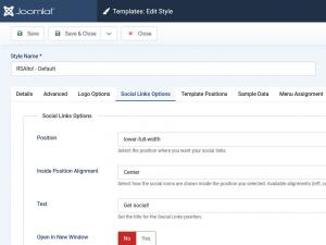 Socials Links Options