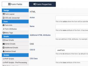 Form Attributes tab