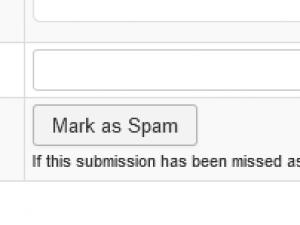 Mark as Spam from Manage Submissions area