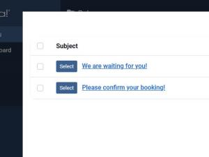Add / Select the reminder email