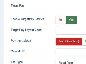 iDeal TargetPay configuration