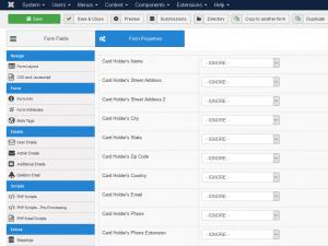 RSForm!Pro 2Checkout Mapping form fields