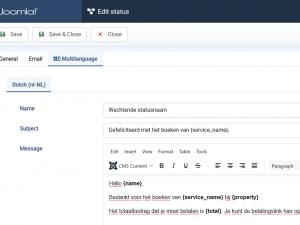 Configure Status Emails