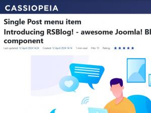 Single Blog post menu item