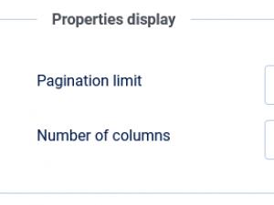 Properties display