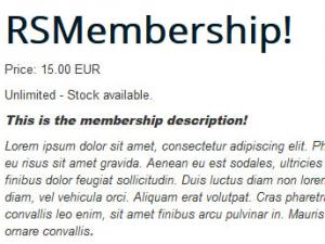 Single membership layout