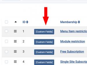 Membership Custom Fields button