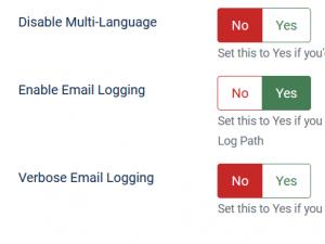 Enable Email Logging