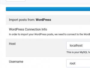 Import from Wordpress plugin